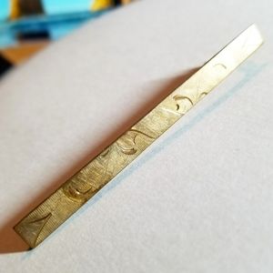 Antique bar pin etched gold filled brooch vintage